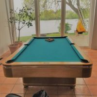 Custom Made 4' X 8' Solid Mahogany Pool Table
